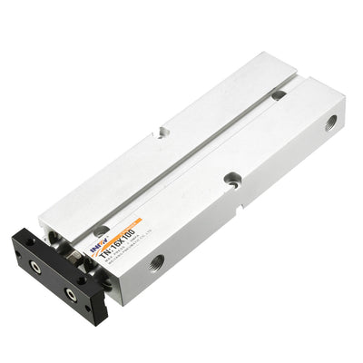 Harfington Uxcell TN16x100 Dual-piston Rod Double Action Magnetic Pneumatic Air Pressure Cylinder