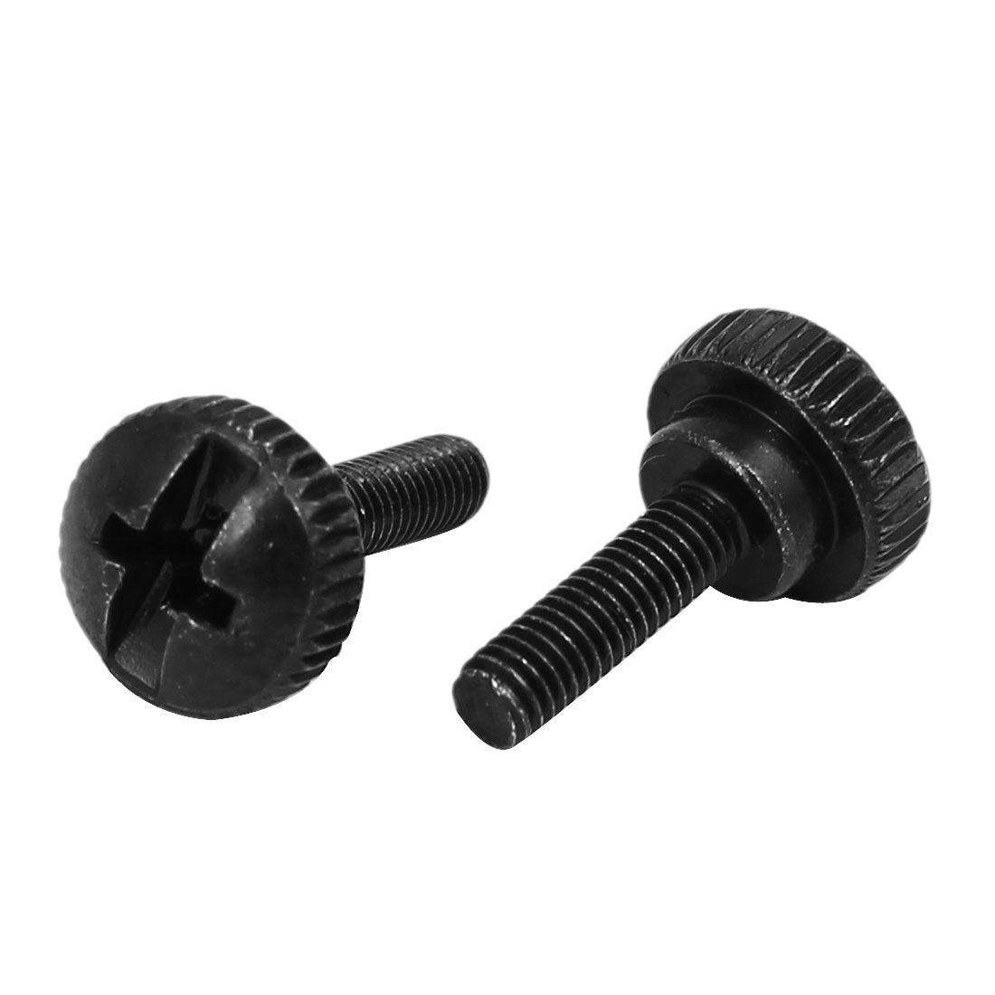 Uxcell Uxcell M3 x 10mm Knurled Phillips Head Thumb Screw Black 20pcs for Computer PC Case