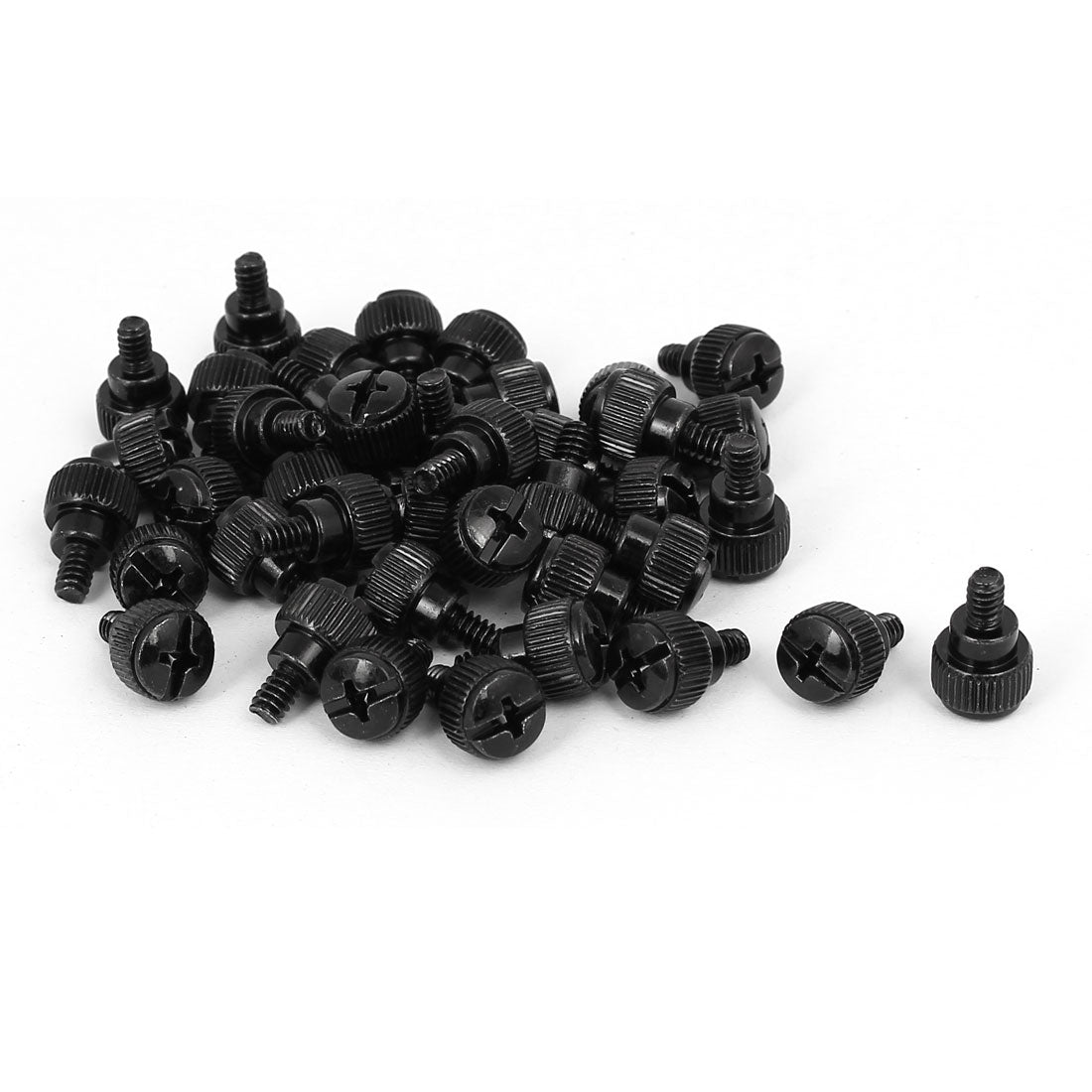 Uxcell Computer PC Case Black Zinc Plated Knurled Phillips Head Thumb ...