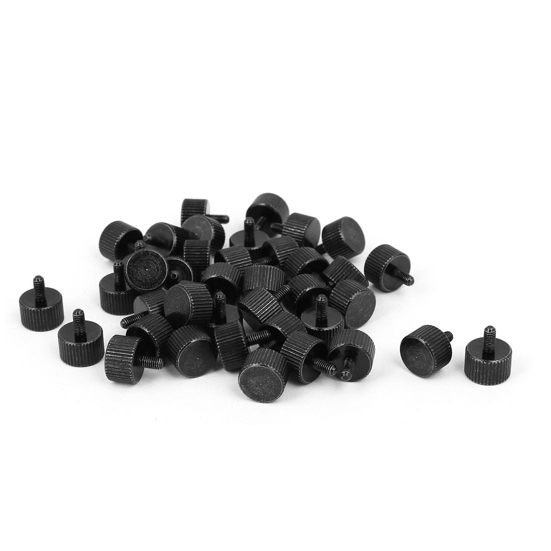 Uxcell Computer PC Case Black Zinc Plated Flat Head Knurled Thumb Screw ...