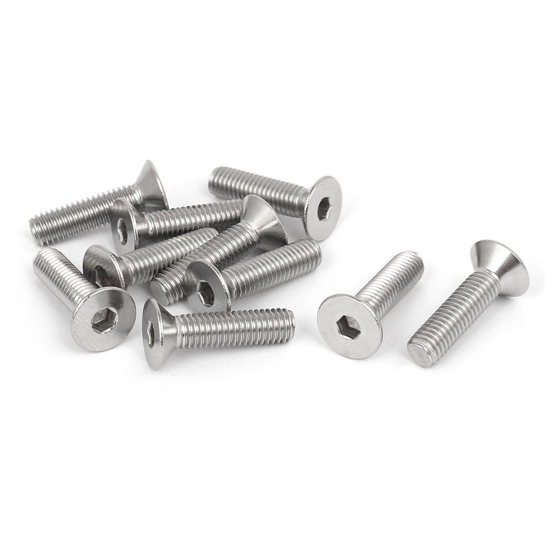 Uxcell Uxcell M5x20mm 316 Stainless Steel Countersunk Flat Head Hex Socket Cap Screw 10pcs