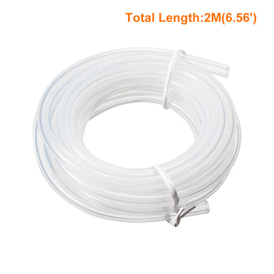 Harfington Uxcell Silicone Tube 2 Meters Flexible Silicone Rubber Tubing Water Air Hose Pipe for Pump Transfer