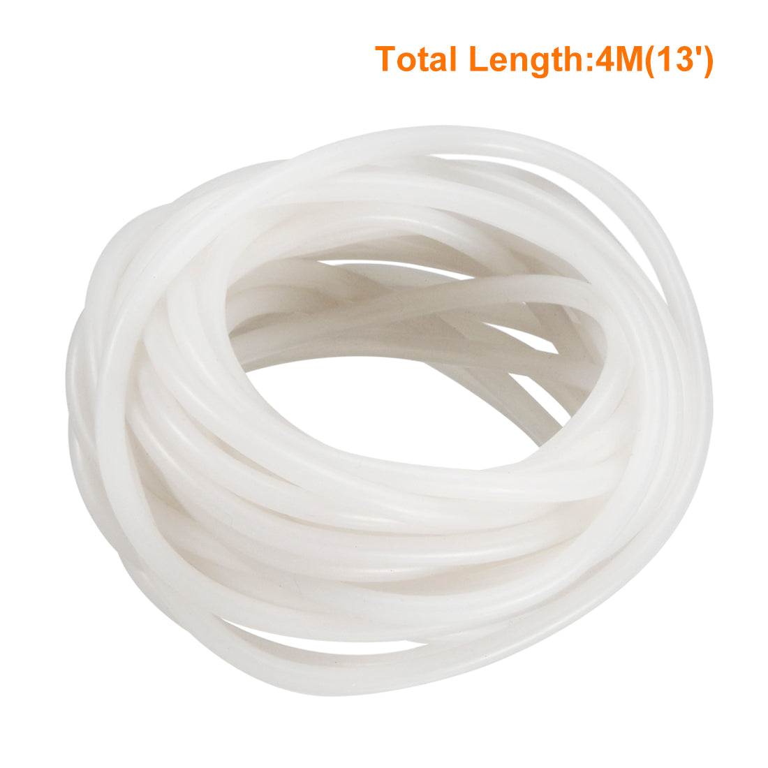 uxcell Uxcell Silicone Tube 10mm ID X 13mm OD 13' Flexible Silicone Rubber Tubing Water Air Hose Pipe Translucent for Pump Transfer