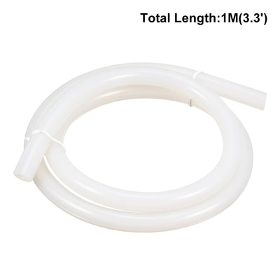 Harfington Uxcell Silicone Tube 1 Meter Flexible Silicone Rubber Tubing Water Air Hose Pipe for Pump Transfer