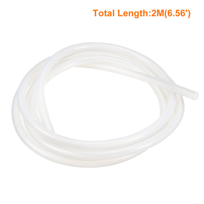 Harfington Uxcell Silicone Tube 2 M Flexible Silicone Rubber Tubing Water Air Hose Pipe for Pump Transfer