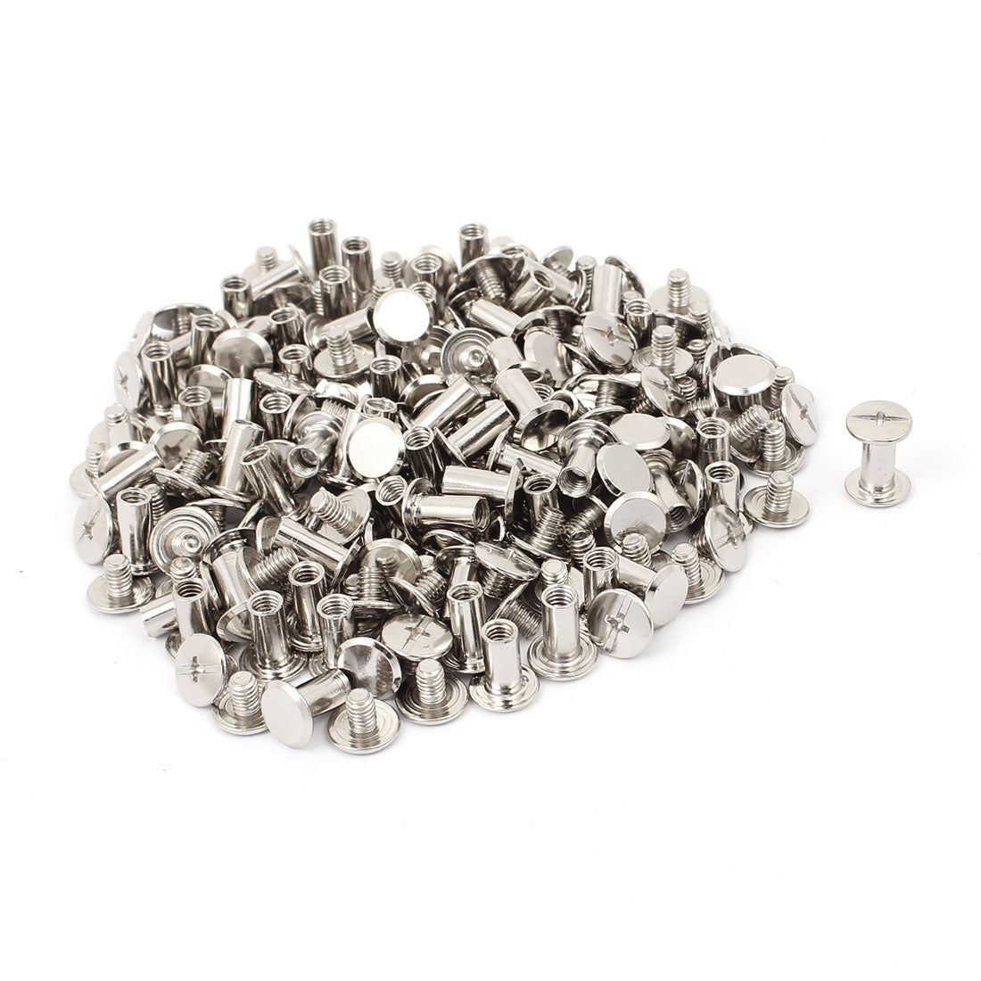 uxcell Uxcell M5x10mm Binding Screw Post Silver Tone 100pcs for Photo Albums Scrapbook