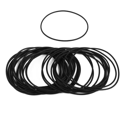 Harfington Uxcell 30 Pcs 60mm x 1.5mm Rubber O-rings NBR Heat Resistant Sealing Ring Grommets