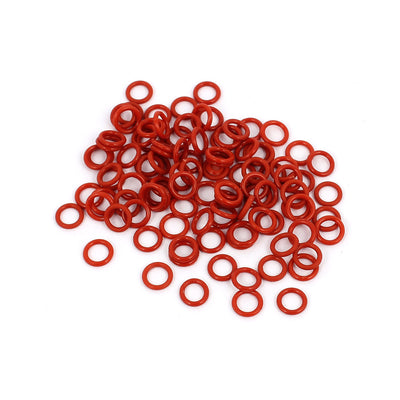 Harfington Uxcell 100Pcs 6mm x 1mm Rubber O-rings NBR Heat Resistant Sealing Ring Grommets Red
