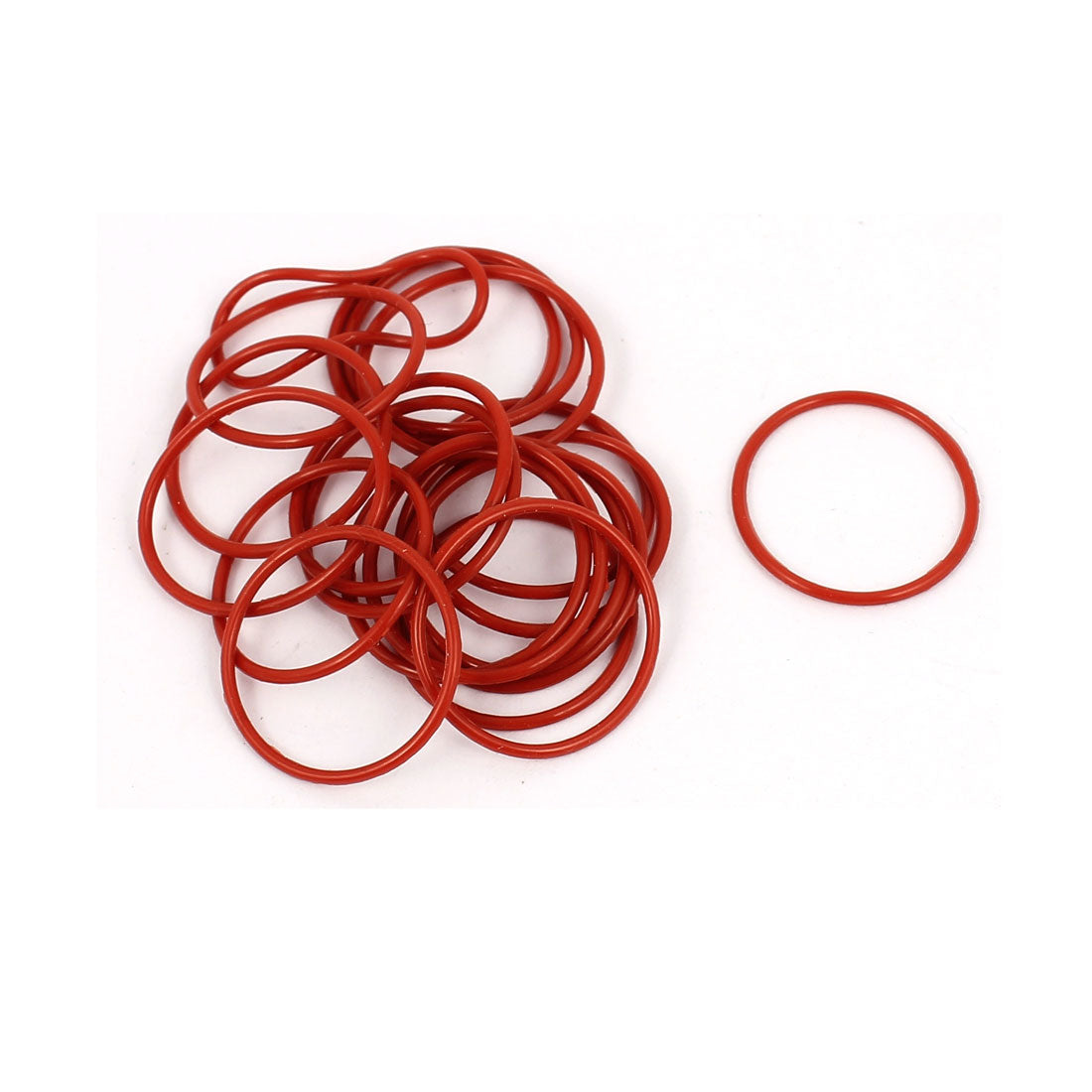 uxcell Uxcell 20Pcs 18mm x 1mm Rubber O-rings NBR Heat Resistant Sealing Ring Grommets Red