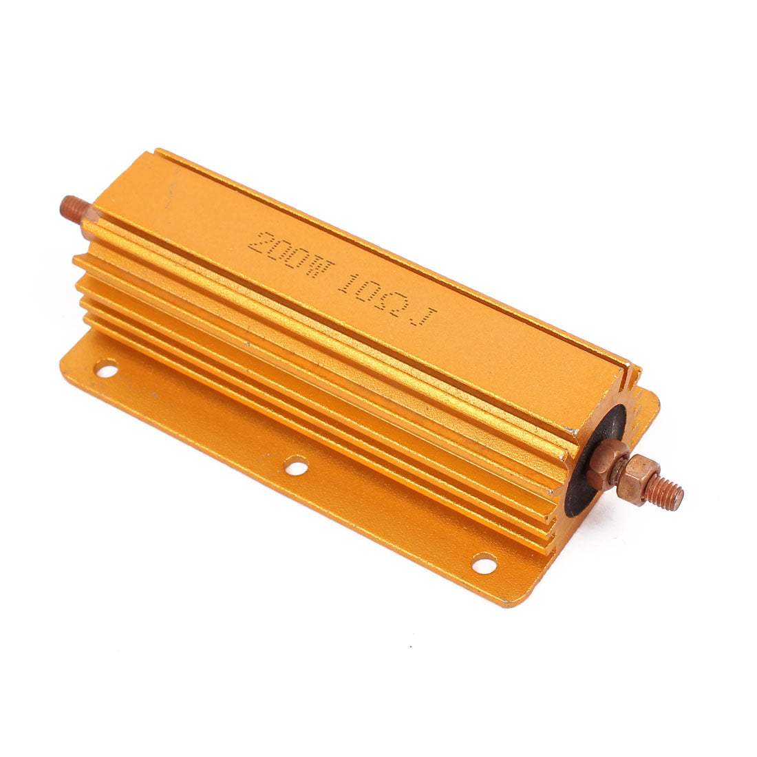 uxcell Uxcell 5% 200W 10 Ohm Axial Lead Gold Tone Heatsink Aluminum Clad Resistor
