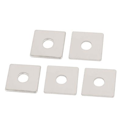 uxcell Uxcell M6 x 20mm Square Stainless Steel Flat Repair Plate Silver Tone 5pcs