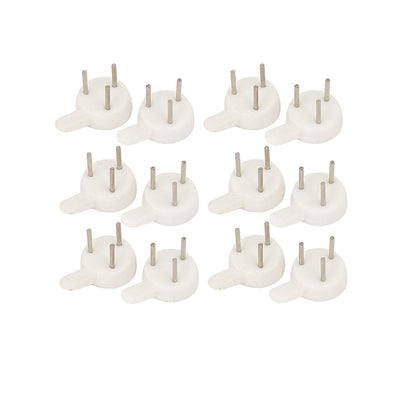 Harfington Uxcell Household Picture Frame Clock Plastic Wall Hook Hanger Seamless Nail White 12pcs