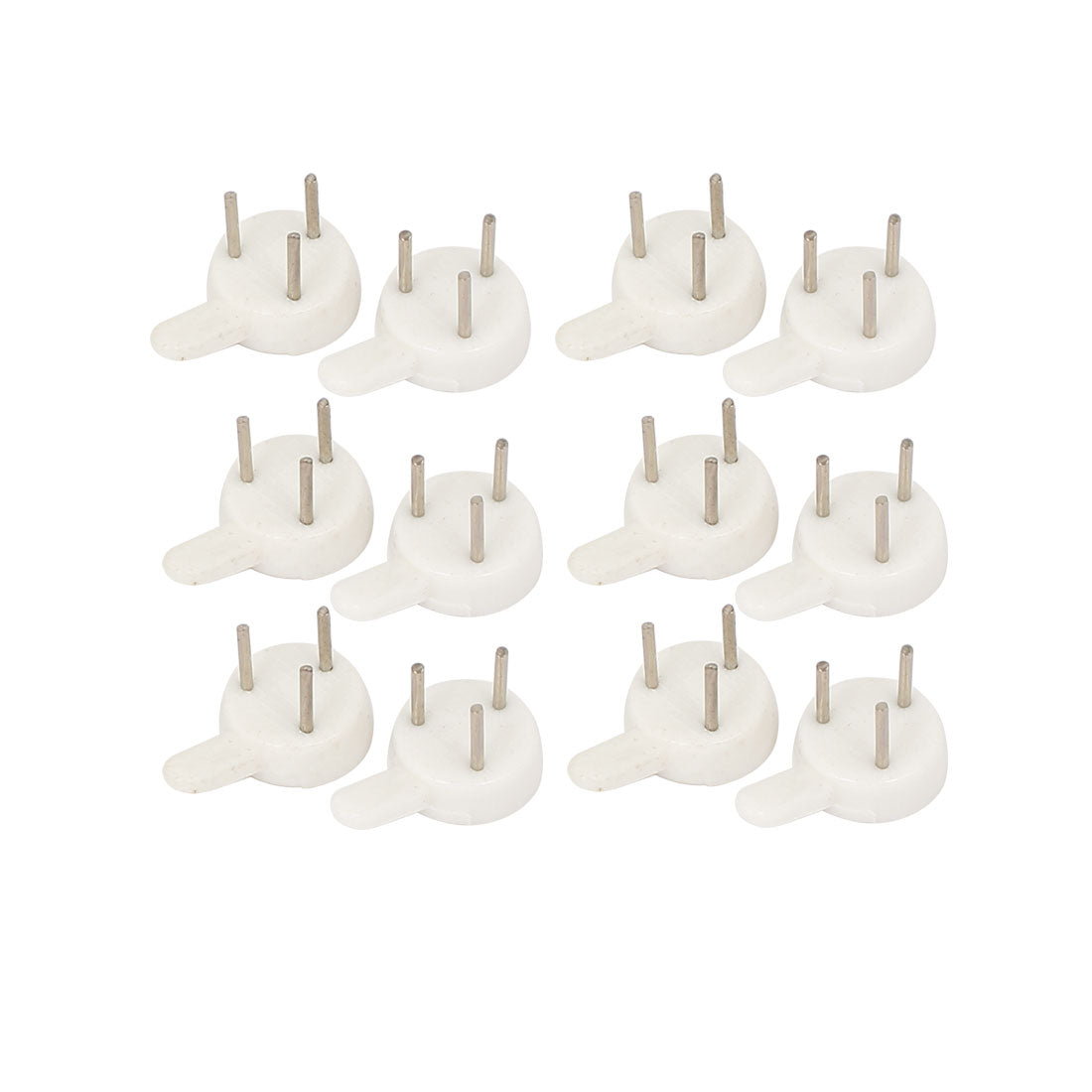 uxcell Uxcell Household Picture Frame Clock Plastic Wall Hook Hanger Seamless Nail White 12pcs