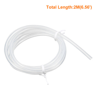 Harfington Uxcell Silicone Tube 2 Meters Flexible Silicone Rubber Tubing Water Air Hose Pipe for Pump Transfer