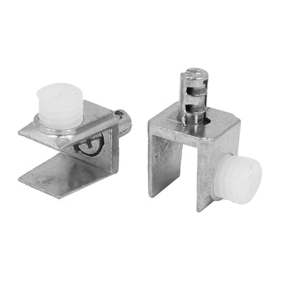 Harfington Uxcell 4mm-8mm Thickness Adjustable Rectangle Glass Shelf Clamp Clip Support Bracket 10pcs