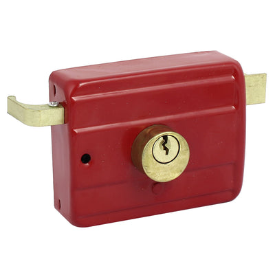 Harfington Uxcell Home Bedroom Door Safety Double Bolts Cylinder Deadbolt Rim Lock Set