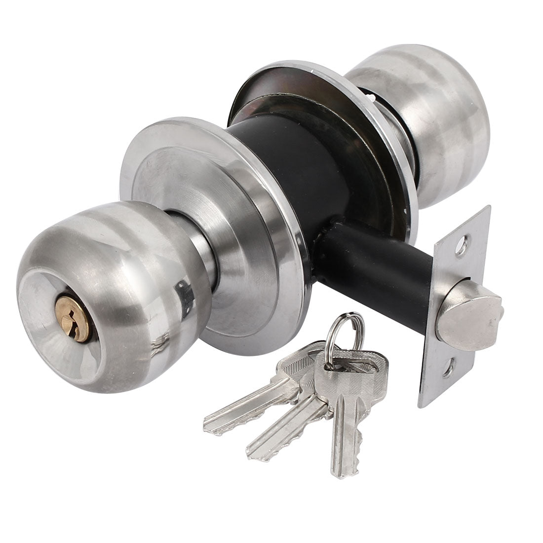 uxcell Uxcell Home Bedroom Door Stainless Steel Privacy Round Knob Lock Lockset w Keys
