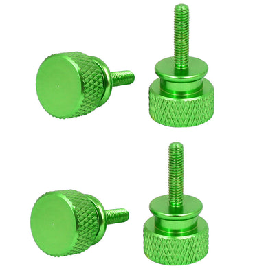 uxcell Uxcell Computer PC Case Aluminum Alloy Knurled Thumb Screws Green M3x12mm 4pcs