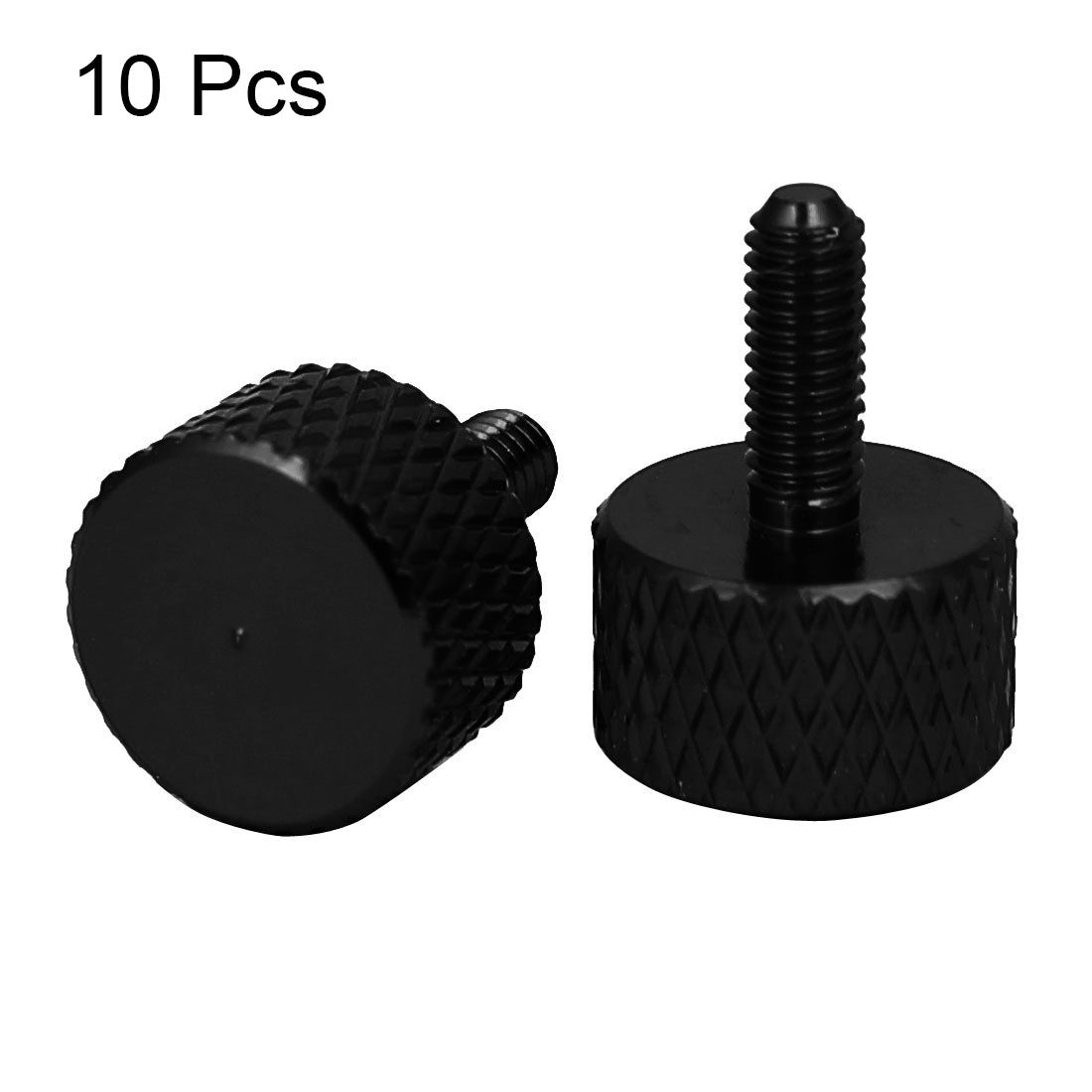 uxcell Uxcell Computer PC Graphics Card Fully Threaded Knurled Thumb Screws Black M3x8mm 10pcs