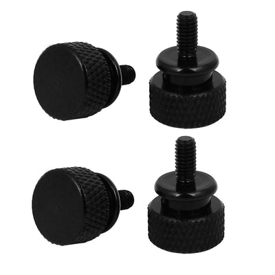 uxcell Uxcell Computer PC Case Fully Threaded Knurled Thumb Screws Black M3.5x7mm 4pcs