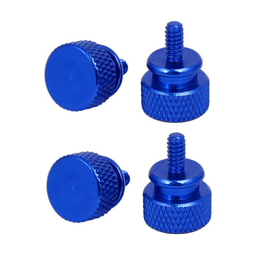 uxcell Uxcell Computer PC Case Fully Threaded Knurled Thumb Screws Royal Blue 6#-32 4pcs