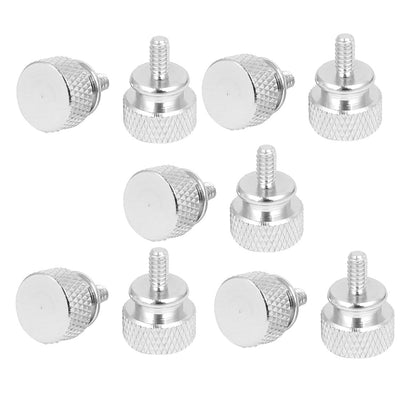 uxcell Uxcell Computer PC Case Fully Threaded Knurled Thumb Screws Silver Tone 6#-32 10pcs