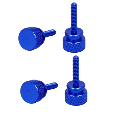 uxcell Uxcell Computer PC Case Round Head Knurled Thumb Screws Royal Blue 6#-32 4pcs