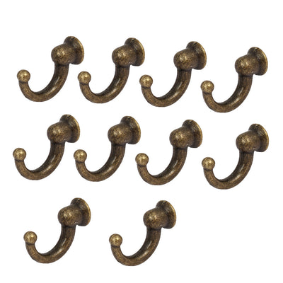 uxcell Uxcell Towel Robe Coat Vintage Style Wall Mounted Metal Single Hanger Hooks 10PCS