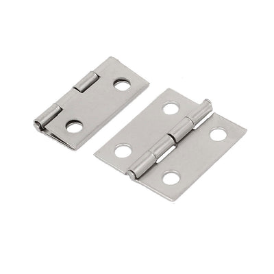 Harfington Uxcell Jewelry Box Case Door Foldable Hinges Silver Tone 18mm Length 20PCS