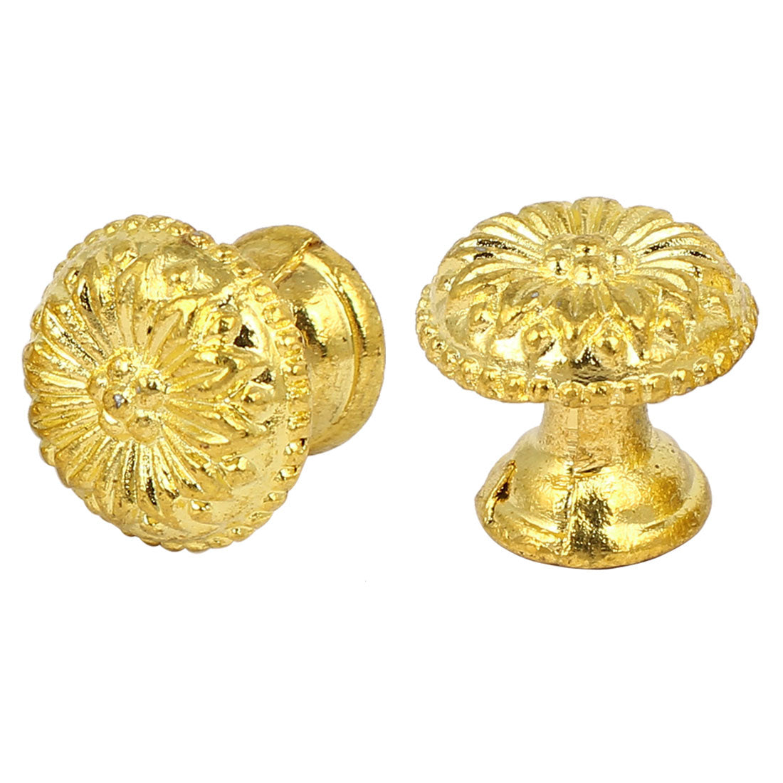 uxcell Uxcell Cabinet Cupboard Dresser Single Hole Round Pull Knob Gold Tone 20PCS