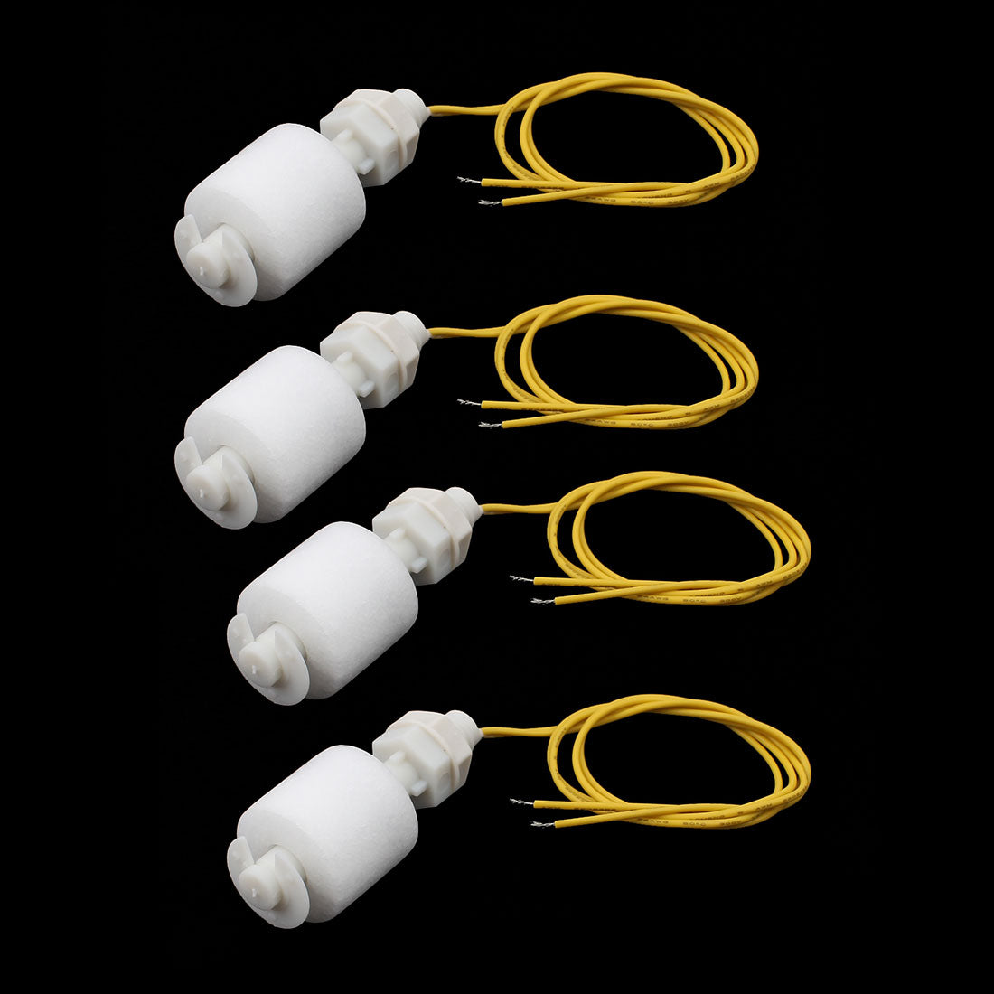 Sourcing Map Schwimmerschalter ZP4510 - 4 Stück Flüssigkeitsstandssensor Gelb/weiß