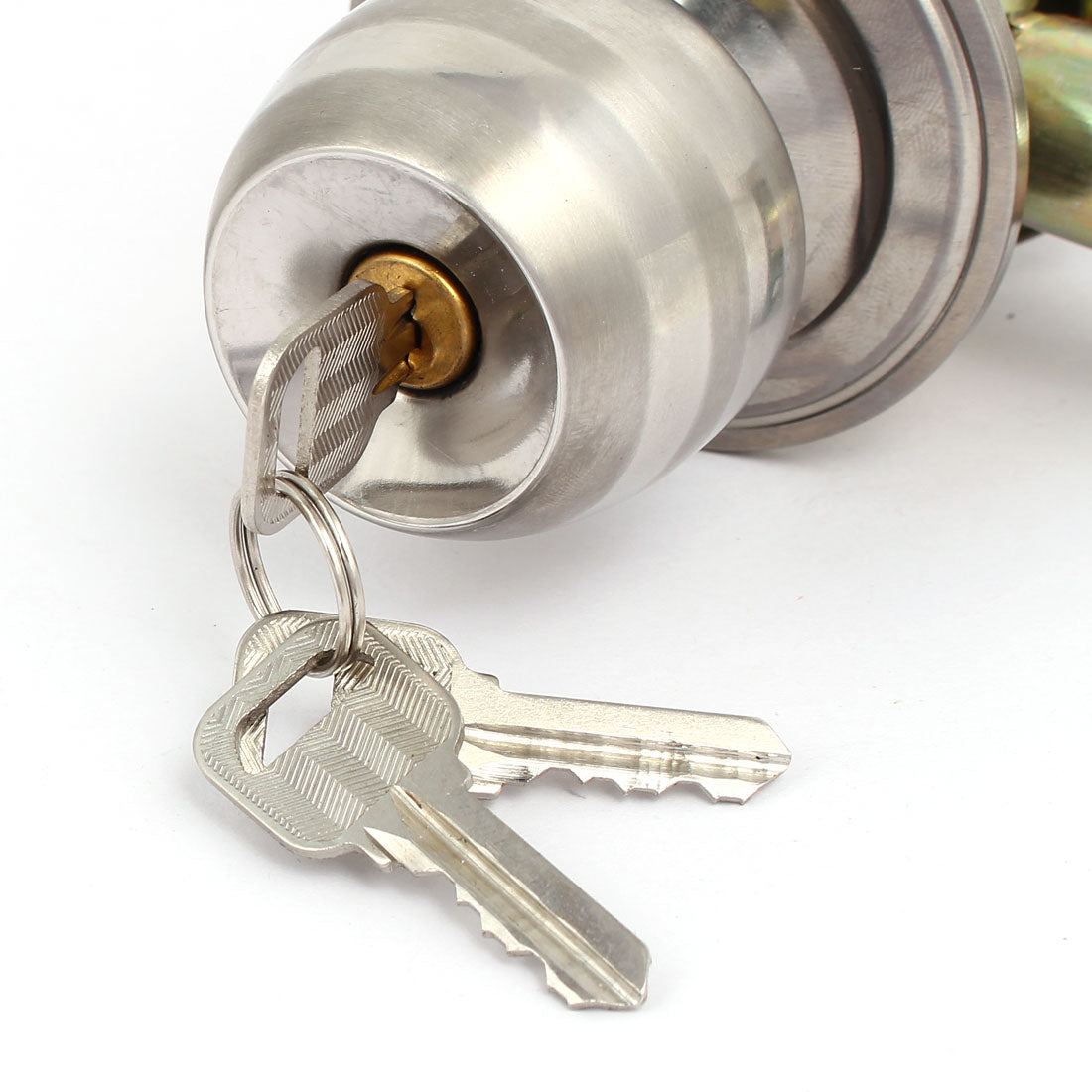 uxcell Uxcell Bedroom Bathroom Door Metal Privacy Round Handle Knob Lock Lockset w Keys