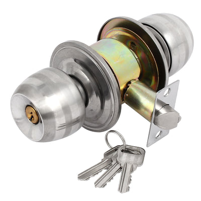 Harfington Uxcell Bedroom Bathroom Door Metal Privacy Round Handle Knob Lock Lockset w Keys