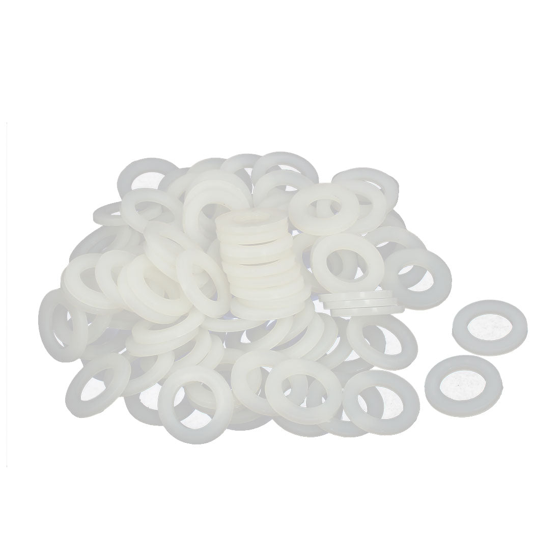 Uxcell Uxcell M5 x 10mm x 1mm Nylon Flat Pads Insulating Washers Gaskets Fastener 100PCS