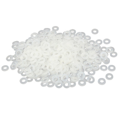 Harfington Uxcell M2 x 5mm x 1mm Nylon Flat Washers Spacers Gaskets Fastener White 400PCS