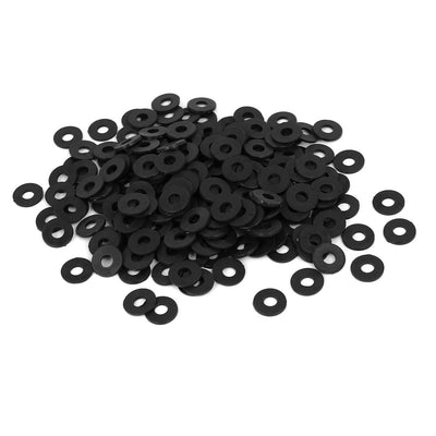 Harfington Uxcell 4mm x 10mm x 1mm Nylon Flat Insulating Washers Gaskets Spacers Black 300PCS