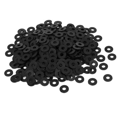 Harfington Uxcell Nylon Flat Insulating Washers Gaskets Spacers Black Packs