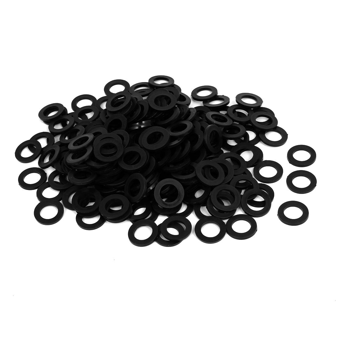 Uxcell Uxcell 4mm x 10mm x 1mm Nylon Flat Insulating Washers Gaskets Spacers Black 300PCS