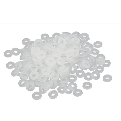 Harfington Uxcell M6 x 12mm x 1.2mm Nylon Flat Insulating Washers Gaskets Spacers Fastener 200PCS