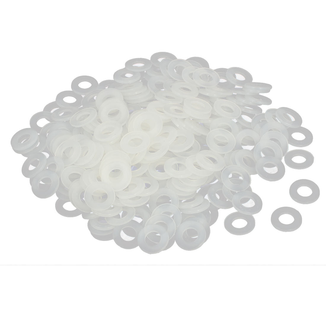Uxcell Uxcell M5 x 10mm x 1mm Nylon Flat Insulating Washers Gaskets Spacers Grey White 300PCS
