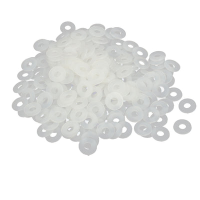 Harfington Uxcell M5 x 10mm x 1mm Nylon Flat Insulating Washers Gaskets Spacers Grey White 300PCS