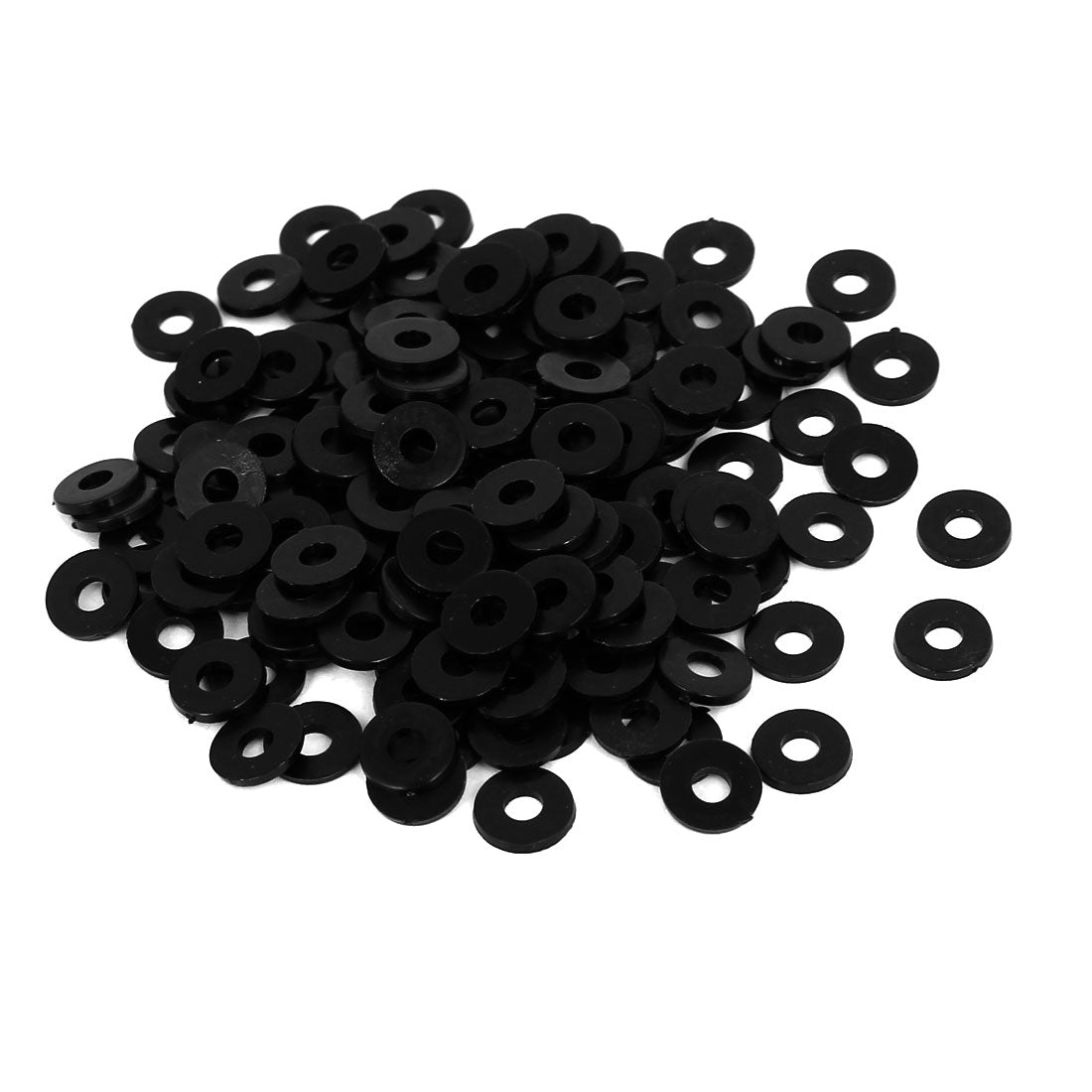 Uxcell Uxcell M3 x 8mm x 1mm Nylon Flat Insulating Washers Gaskets Spacers Black 200PCS