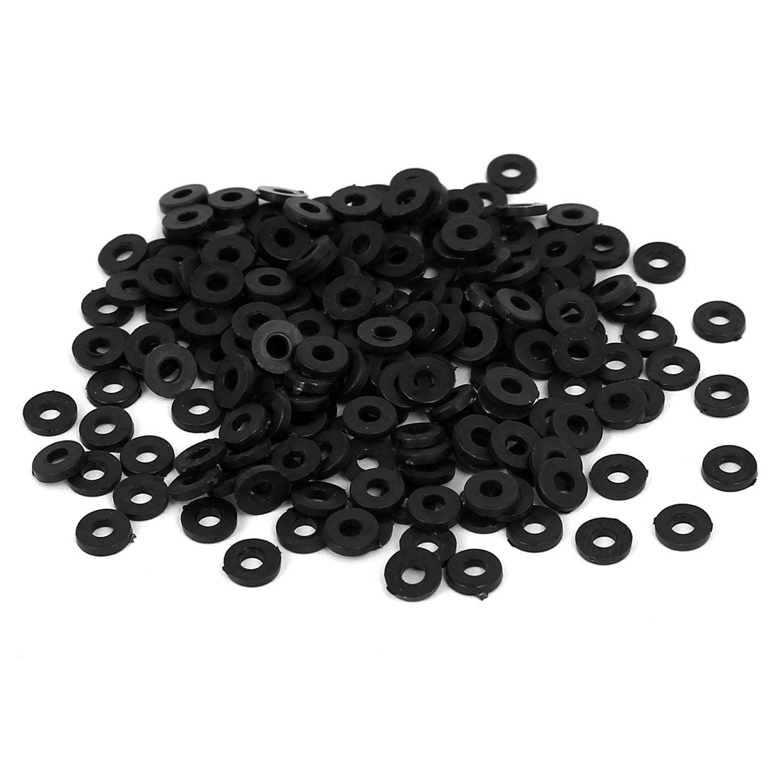 Uxcell Uxcell 4mm x 10mm x 1mm Nylon Flat Insulating Washers Gaskets Spacers Black 300PCS