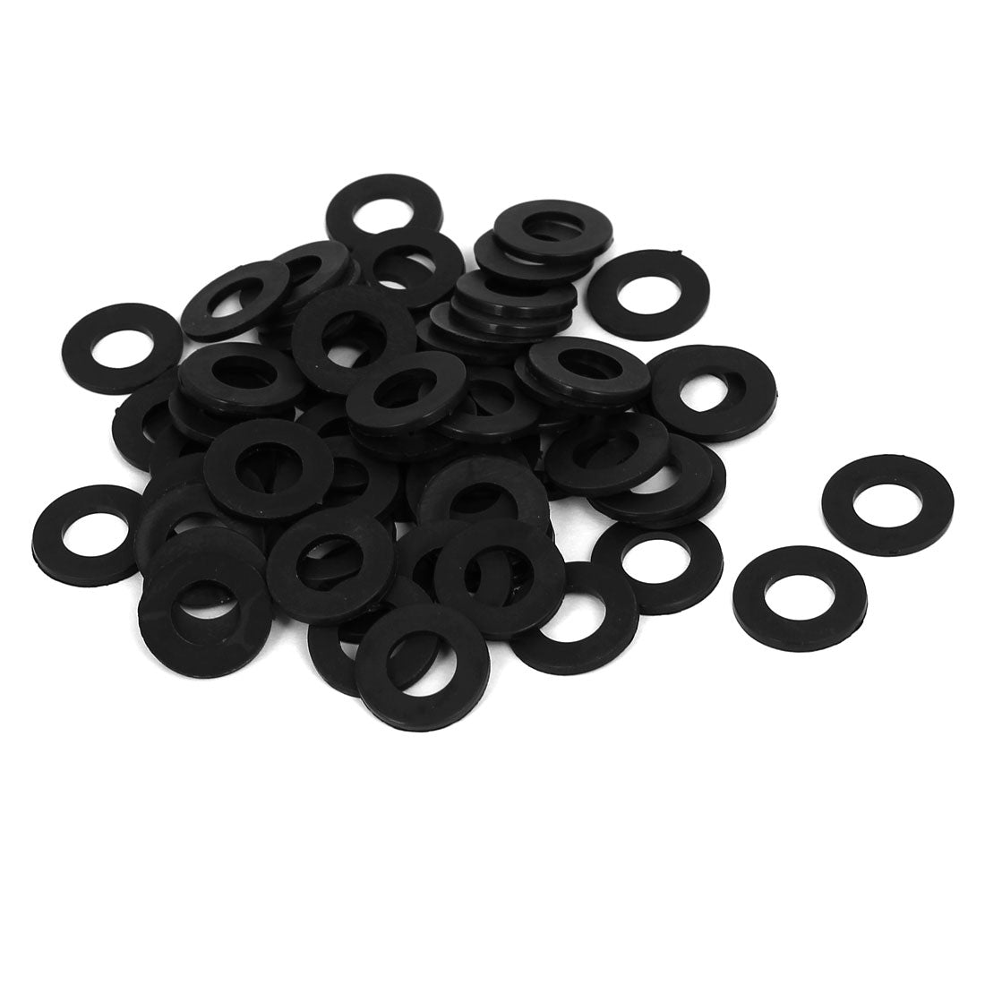 Uxcell Uxcell M5 x 10mm x 1mm Nylon Flat Pads Insulating Washers Gaskets Fastener 100PCS