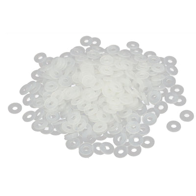Harfington Uxcell M2 x 5mm x 1mm Nylon Flat Washers Spacers Gaskets Fastener White 400PCS