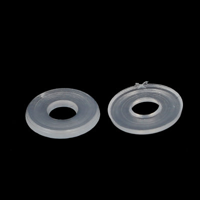 Harfington Uxcell M3 PE Plastic Flat Washers Spacers Gaskets Fastener Clear 200PCS