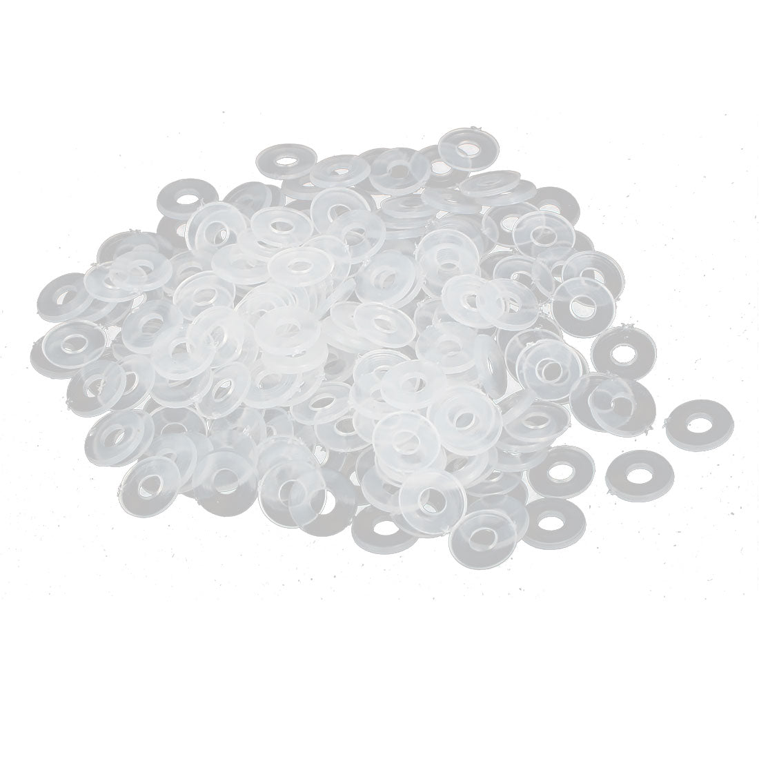 Uxcell Uxcell M3 PE Plastic Flat Washers Spacers Gaskets Fastener Clear 200PCS