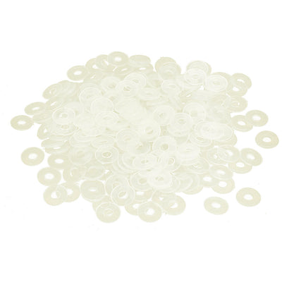 Harfington Uxcell M3 PE Plastic Flat Insulating Washers Spacers Fastener Clear 400PCS