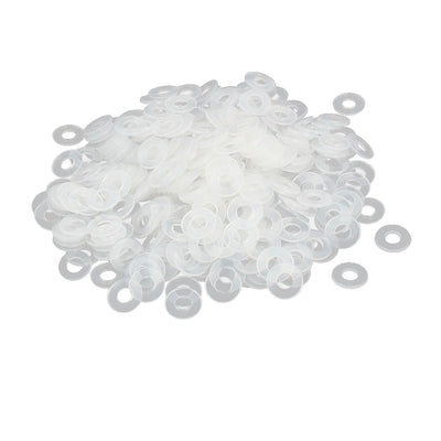 Harfington Uxcell M3 PE Plastic Flat Insulating Washers Spacers Fastener Clear 400PCS