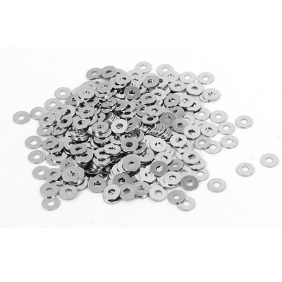 uxcell Uxcell M1.4 x 4mm x 0.3mm Nickel Plated Flat Pads Washers Gaskets Fastener 300PCS